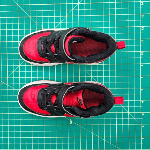 Nike Court Borough Low 2 Black Red White Toddler Boys Sneakers Sz 9C BQ5453-007 - Picture 11 of 12